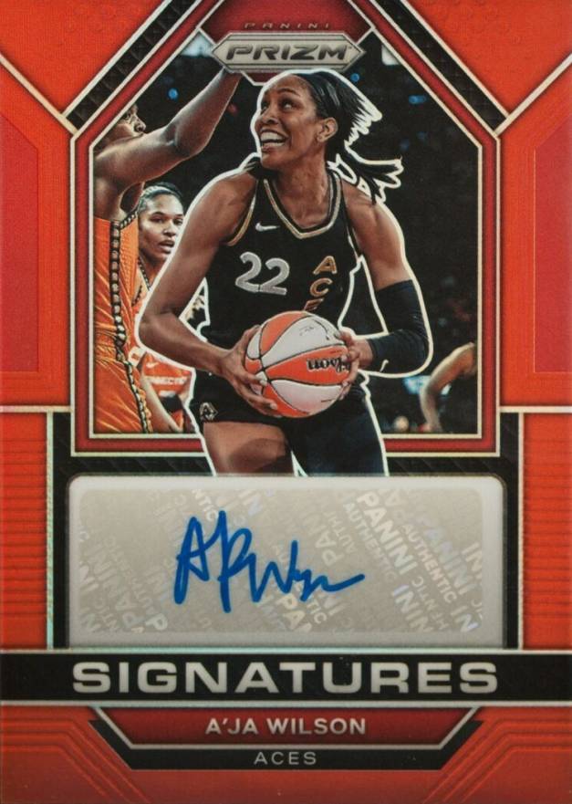 2023 Panini Prizm WNBA Signatures A'Ja Wilson #SGAJW Basketball Card