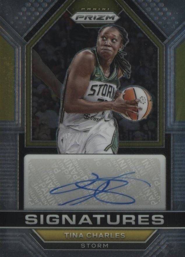 2023 Panini Prizm WNBA Signatures Tina Charles #SGTCH Basketball Card