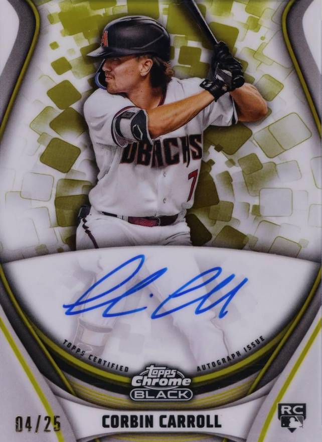 2023 Topps Chrome Black Ivory Autograph Corbin Carroll #CC Baseball Card