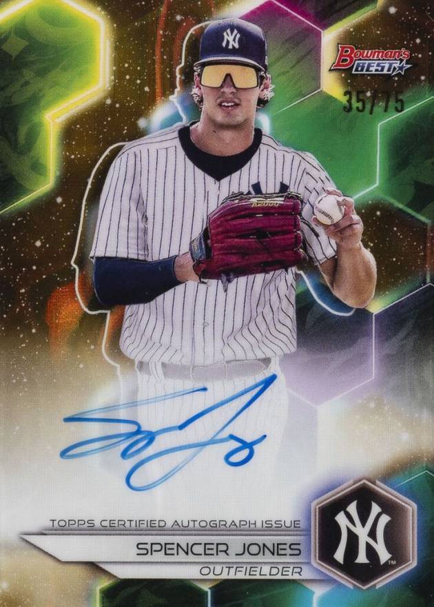 2023 Bowman's Best Best of 2023 Autographs Spencer Jones #B23SJ Baseball Card