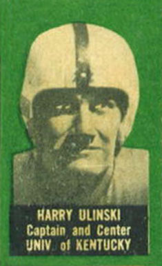 1950 Topps Felt Backs Harry Ulinski # Football Card