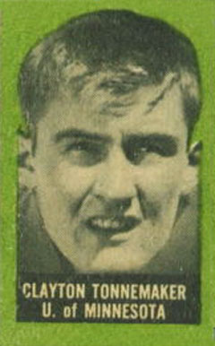 1950 Topps Felt Backs Clayton Tonnemaker # Football Card