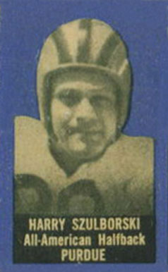 1950 Topps Felt Backs Harry Szulborski # Football Card