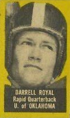 1950 Topps Felt Backs Darrell Royal # Football Card