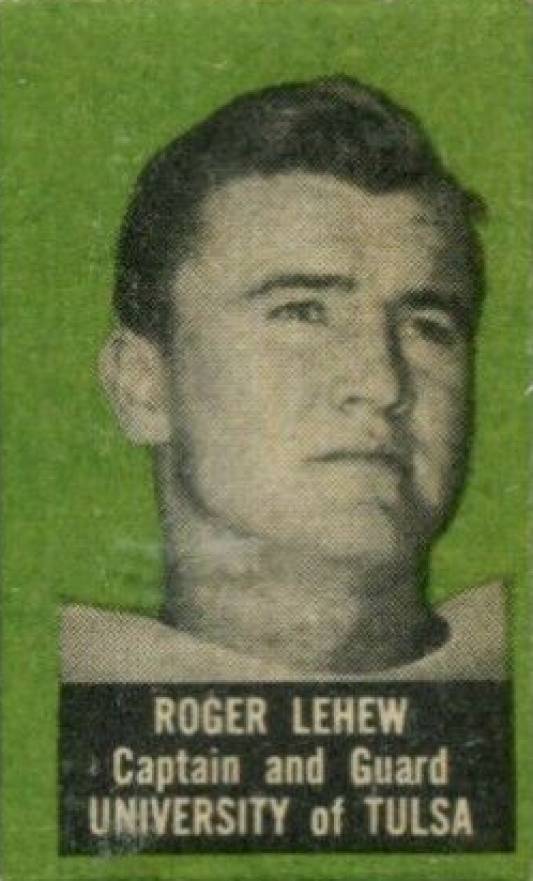 1950 Topps Felt Backs Roger Lehew # Football Card