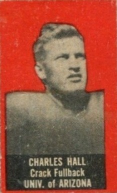 1950 Topps Felt Backs Charles Hall # Football Card