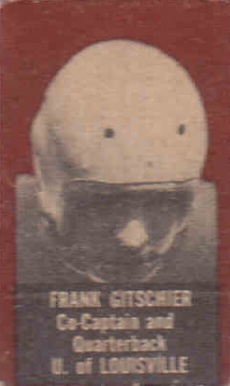 1950 Topps Felt Backs Frank Gitschier # Football Card