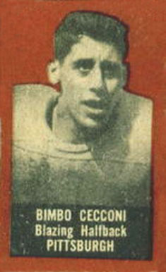 1950 Topps Felt Backs Bimbo Cecconi # Football Card