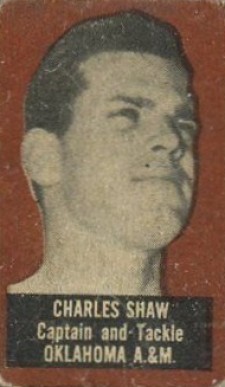 1950 Topps Felt Backs Charles Shaw # Football Card