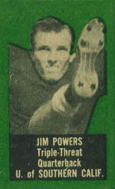 1950 Topps Felt Backs Jim Powers # Football Card