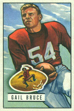 1951 Bowman Gail Bruce #104 Football Card