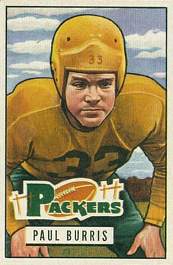 1951 Bowman Paul Burris #89 Football Card