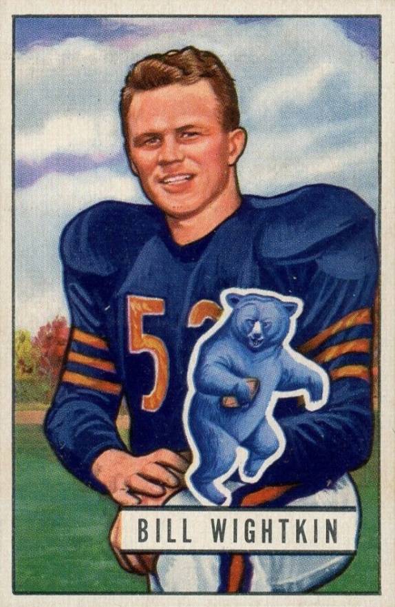 1951 Bowman Bill Wightkin #122 Football Card