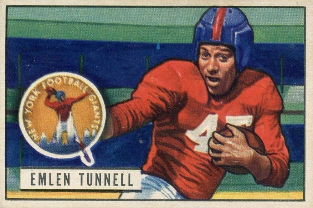 1951 Bowman Emlen Tunnell #91 Football Card