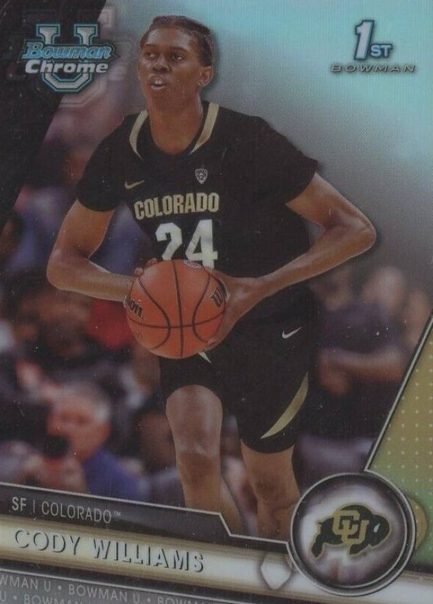 2023 Bowman University Chrome Cody Williams #16 Basketball Card