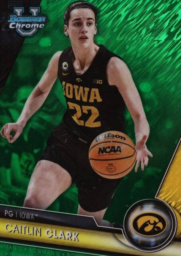 2023 Bowman University Chrome Caitlin Clark #34 Basketball Card