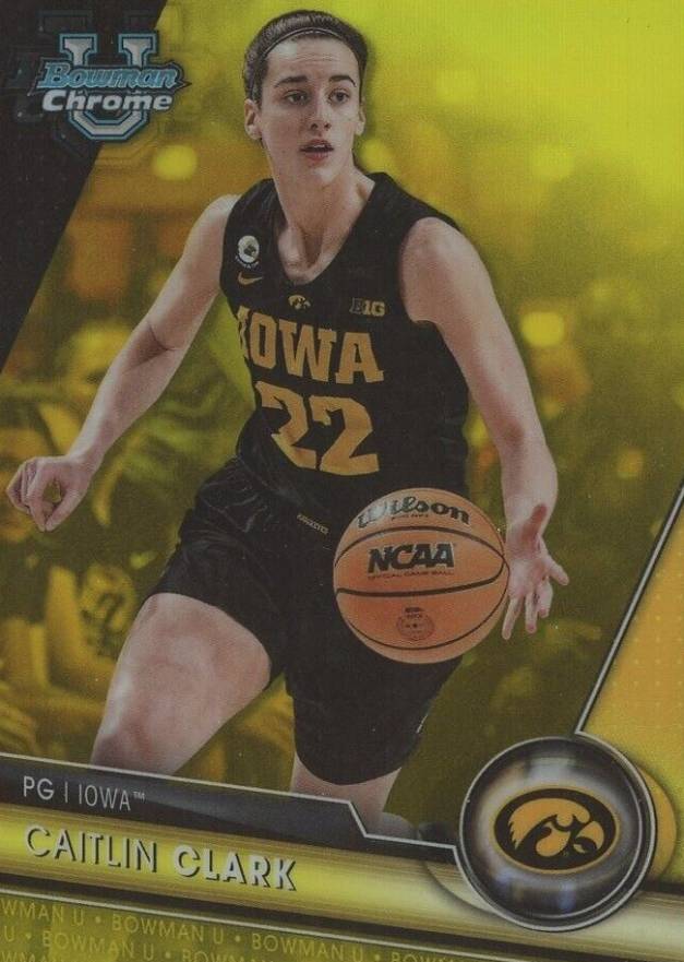 2023 Bowman University Chrome Caitlin Clark #34 Basketball Card