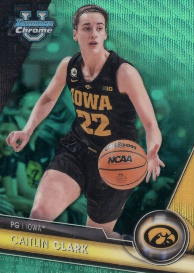 2023 Bowman University Chrome Caitlin Clark #34 Basketball Card