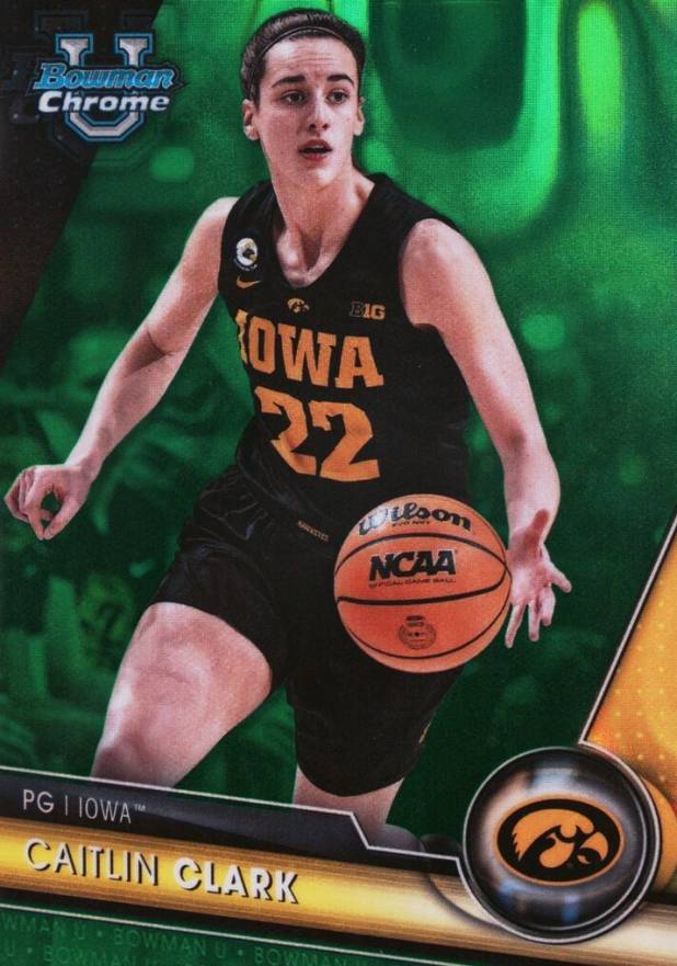 2023 Bowman University Chrome Caitlin Clark #34 Basketball Card