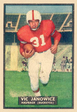 1951 Topps Magic Vic Janowicz #10 Football Card