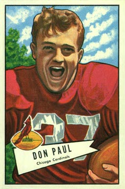 1952 Bowman Small Don Paul #103 Football Card