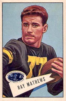 1952 Bowman Small Ray Mathews #32 Football Card