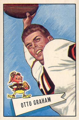 1952 Bowman Small Otto Graham #2 Football Card