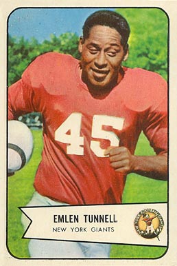 1954 Bowman Emlen Tunnell #102c Football Card