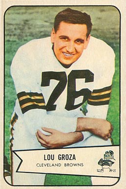 1954 Bowman Lou Groza #52 Football Card