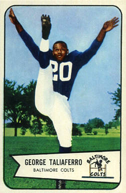 1954 Bowman George Taliaferro #50 Football Card