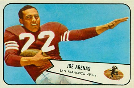 1954 Bowman Joe Arenas #30 Football Card