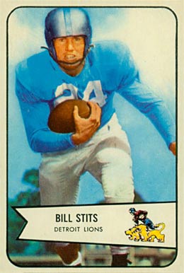 1954 Bowman Bill Stits #5 Football Card