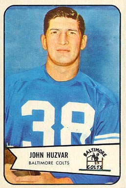 1954 Bowman John Huzvar #2 Football Card