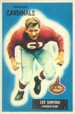 1955 Bowman Leo Sanford #123 Football Card