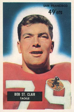 1955 Bowman Bob St. Clair #101 Football Card