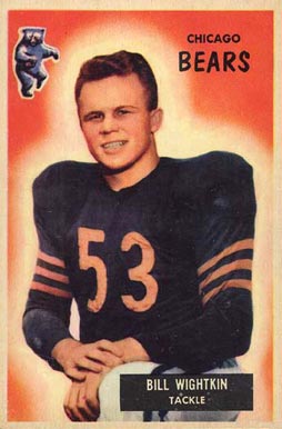 1955 Bowman Bill Wightkin #92 Football Card