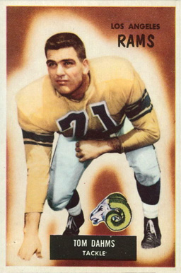 1955 Bowman Tom Dahms #69 Football Card