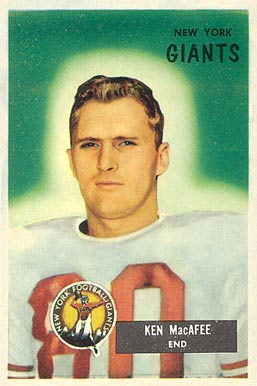 1955 Bowman Ken MacAfee #60 Football Card