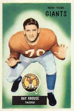 1955 Bowman Ray Krouse #51 Football Card