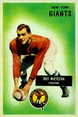 1955 Bowman Ray Wietecha #24 Football Card