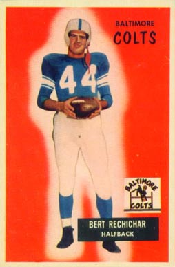 1955 Bowman Bert Rechichar #20 Football Card