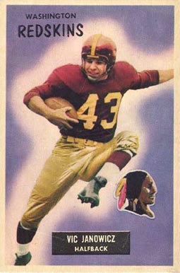 1955 Bowman Vic Janowicz #133 Football Card