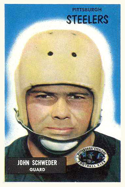 1955 Bowman John Schweder #130 Football Card