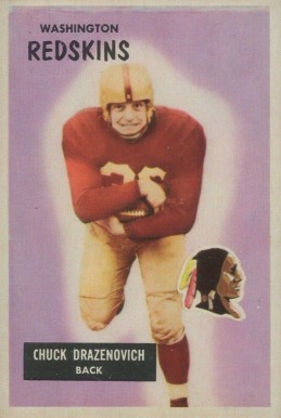 1955 Bowman Chuck Drazenovich #80 Football Card