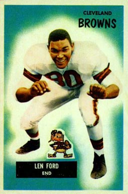 1955 Bowman Len Ford #14 Football Card