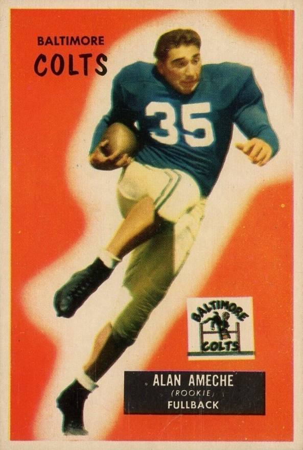 1955 Bowman Alan Ameche #8 Football Card