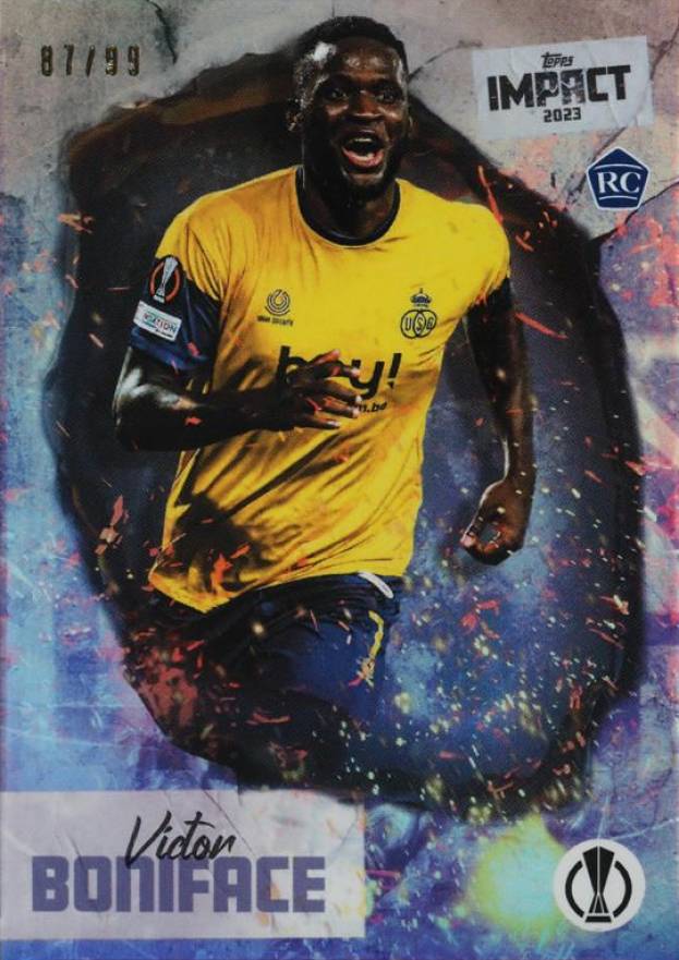 2023 Topps UEFA Club Competitions Impact Victor Boniface # Soccer Card