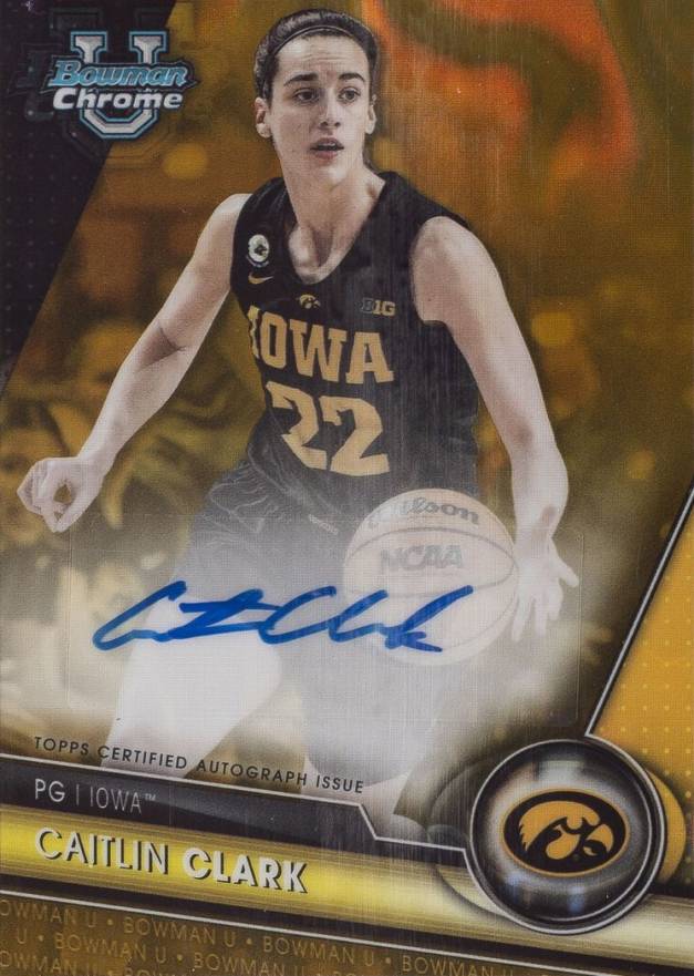 2023 Bowman University Chrome Bowman Chrome Prospects Autographs Caitlin Clark #CCL Basketball Card