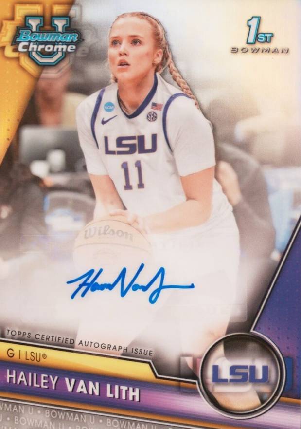 2023 Bowman University Chrome Bowman Chrome Prospects Autographs Hailey Van Lith #HVL Basketball Card