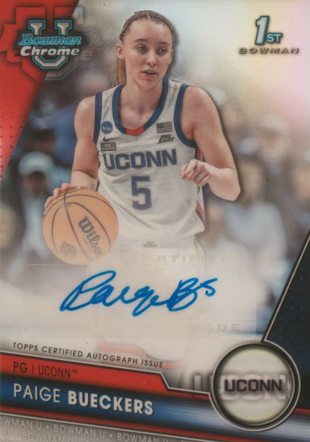 2023 Bowman University Chrome Bowman Chrome Prospects Autographs Paige Bueckers #PB Basketball Card